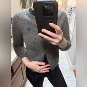 Abercrombie & Fitch ivory Cardigan 100% cashmere Sweater sz S